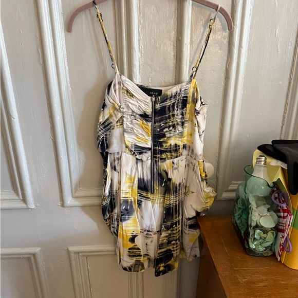 Black & Yellow Ruffled Mini Dress - Picture 1 of 1
